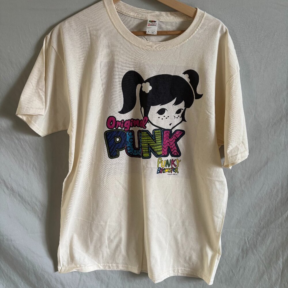 NEW Punky Brewster Women's Tan T-Shirt Size L